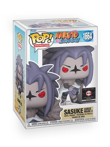 Funko Pop! Anime: Naruto Shippuden - Sasuke Uchiha (Curse Mark 2) Exclusive Vinyl Figure Bundled with Box Protector