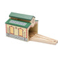 maxim enterprise, inc. Wooden Train Engine Shed, Multicolor Railway Shed Houses 2 Toy Engines, Wood Train Accessories with 2-Way Switching Track