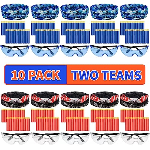 Compatible with Nerf Party Supplies,10 Pack Birthday Favors Gun War for Boy