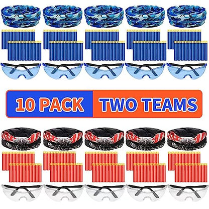 Compatible with Nerf Party Supplies,10 Pack Birthday Favors Gun War for Boy