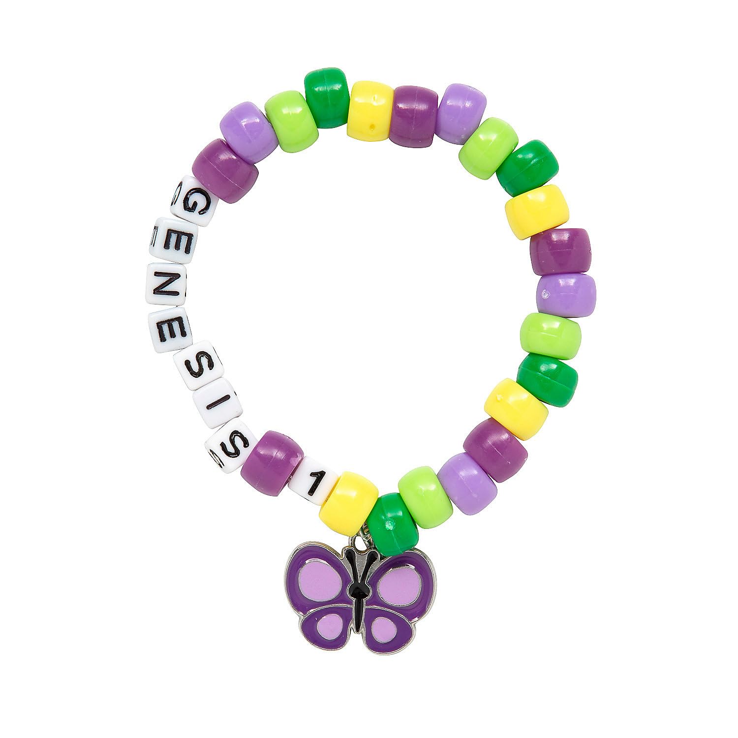 Fun Express Jungle VBS Pony Bead Bracelet Craft Kit - Makes 12, Vacation Bible School VBS 2026