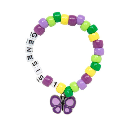 Fun Express Jungle VBS Pony Bead Bracelet Craft Kit - Makes 12, Vacation Bible School VBS 2026