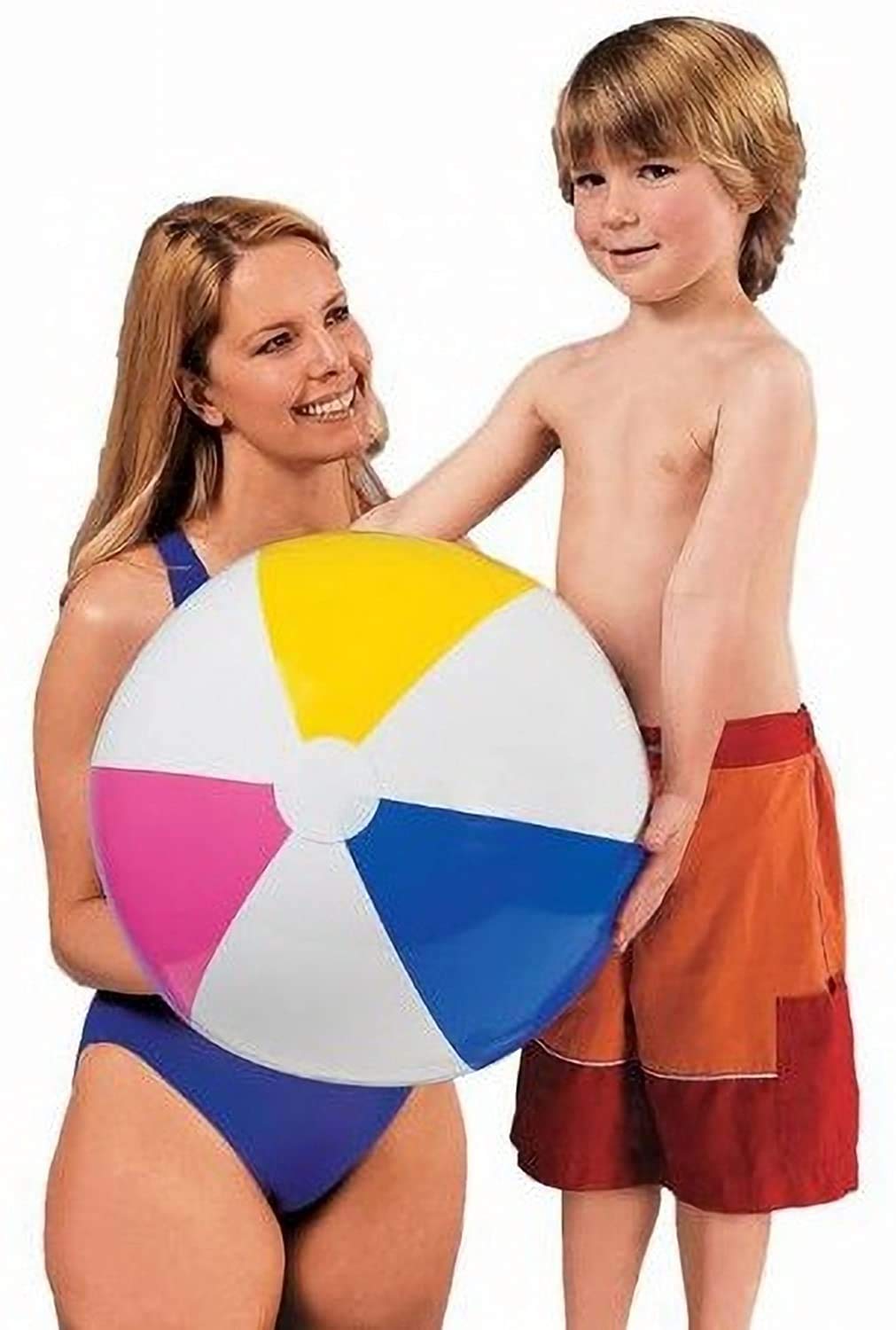 INTEX 24" Inflatable Paradise Panel Colorful Beach Ball - (Set of 2) | 59032EP