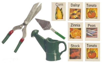 Classics Dollhouse Miniature Garden Set with Seed Packets #IM69020