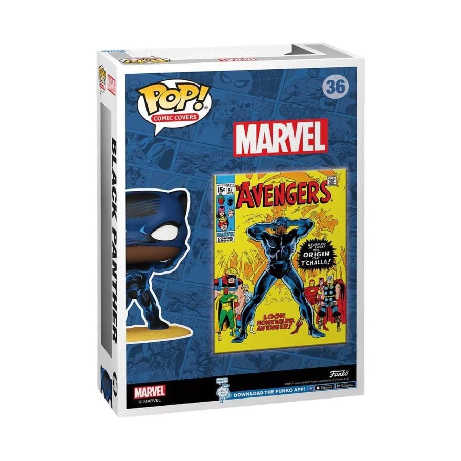 Funko Pop! Comic Covers: Marvel - Black Panther, T'Challa Special Edition Multicolor Exclusive Vinyl Figure #36