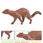 JOKFEICE Animal Figurines, Realistic Weasel Fairy Garden Accessories, Learning Toys for Christmas Birthday Cake Topper Gift for Boys and Girls
