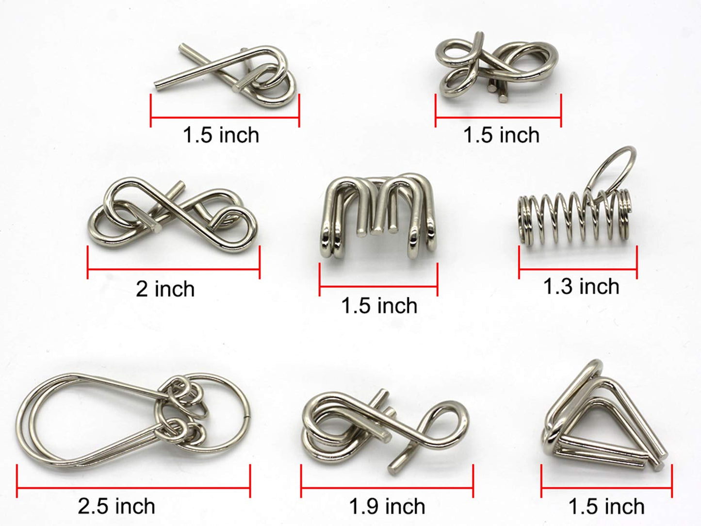 Set of 24 Metal Puzzles Brain Teasers for Adults Bent Nail Puzzle Chinese Brain Toys for Dementia Patients by Kvvdi