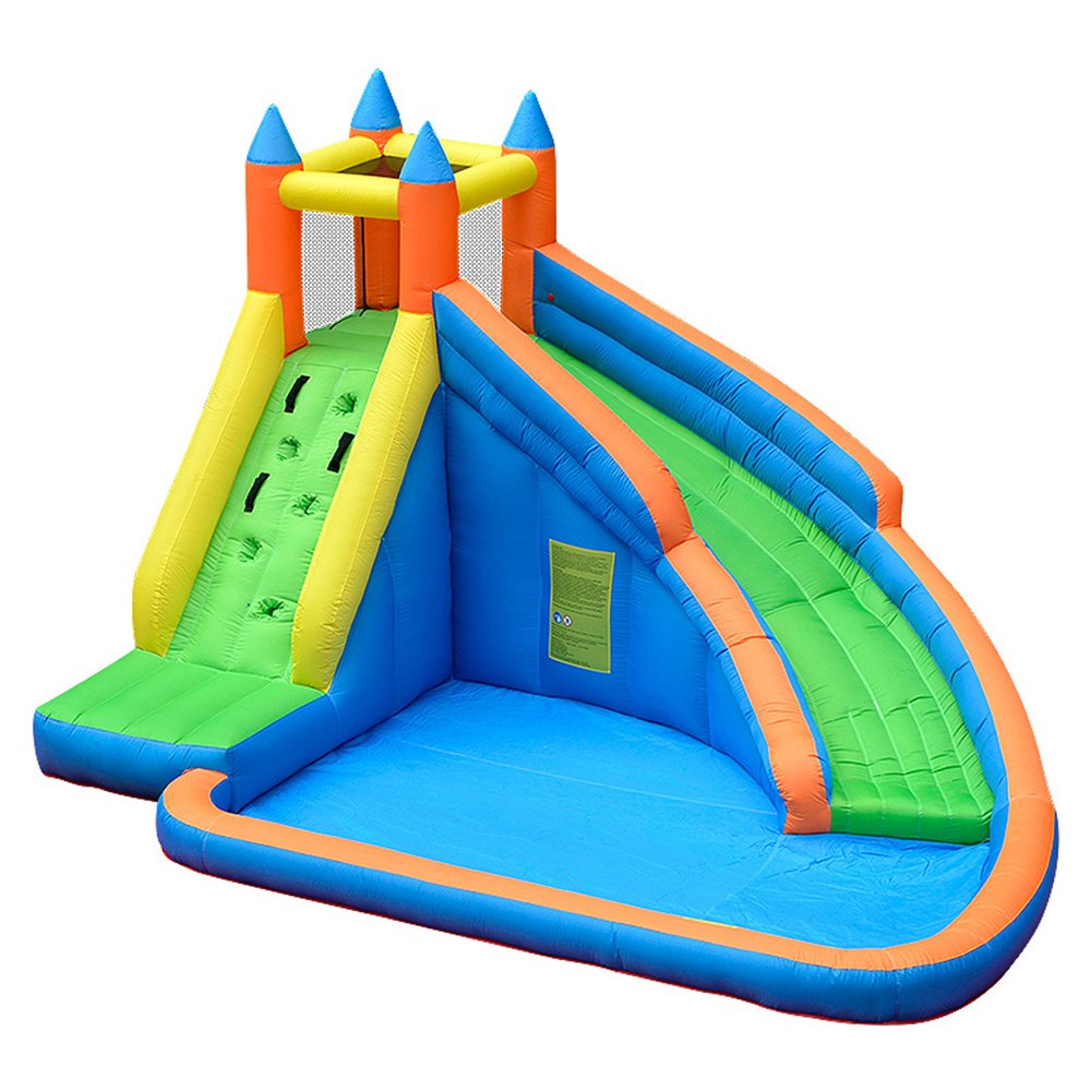 Inflatable Bounce Slide Water Park Backyard Bouncy Slide House with Air Blower for Kids Outdoor