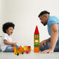 Tytan Tiles 220-Piece Supersized Magnetic Tiles Building Set, 1000s of Creations, Large 3D Castles, Massive Vehicles, & Rocket Ships, Kids’ STEM Toy