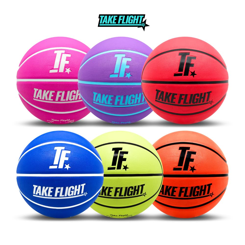 A Plus Collectibles TAKE Flight Basketball, Advanced Grip HIGH Performance, Official Basketball (Black/Grey, Junior (Size 3))