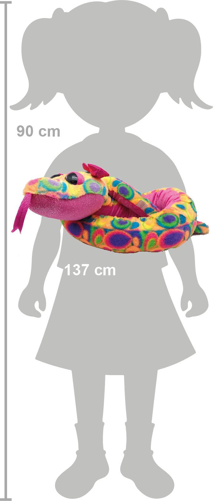 Wild Republic Sweet & Sassy Sherbert Snake Stuffed Animal - 54"