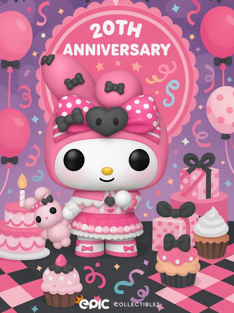 Epic Collectibles Pop Hello Kitty - My Melody with PIPI 50th Anniversary Limited Edition Exclusive Vinyl Figure Bundled with Box Protector Compatible
