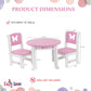 Emily Rose 18 Inch Doll Dining Table and 2 Chairs Set - Pink Butterfly Collection - Compatible with American Girl, Our Generation, My Life As & Adora