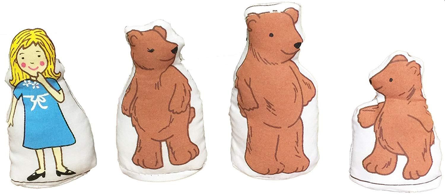 Pockets of Learning Goldilocks and The Three Bears Fabric Interactive Pretend Soft Play Activity Set