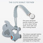 Teething Toys for Babies, Baby Teethers Silicone Baby Teether Toys for Boys and Girls Infant Teething Relief for Teething Elephant Shape, Gray