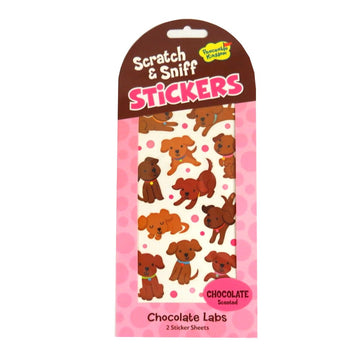 Peaceable Kingdom Press/Scratch & Sniff Chocolate Labs Scented Sticker Pack