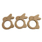 Alenybeby 10pcs Lovely Cartoon Wood Rabbit Pendant Pure Natural Animal Shape Beech Wooden Handmade Cut Pattern DIY Beading Necklace Pendant (rabbit