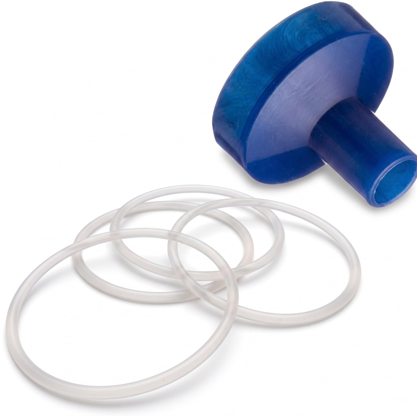 Bierstick Mouthpiece Cap & O-Ring Gasket Set Plastic - Accessories Kit (4 Rings & 1 Mouthpiece)