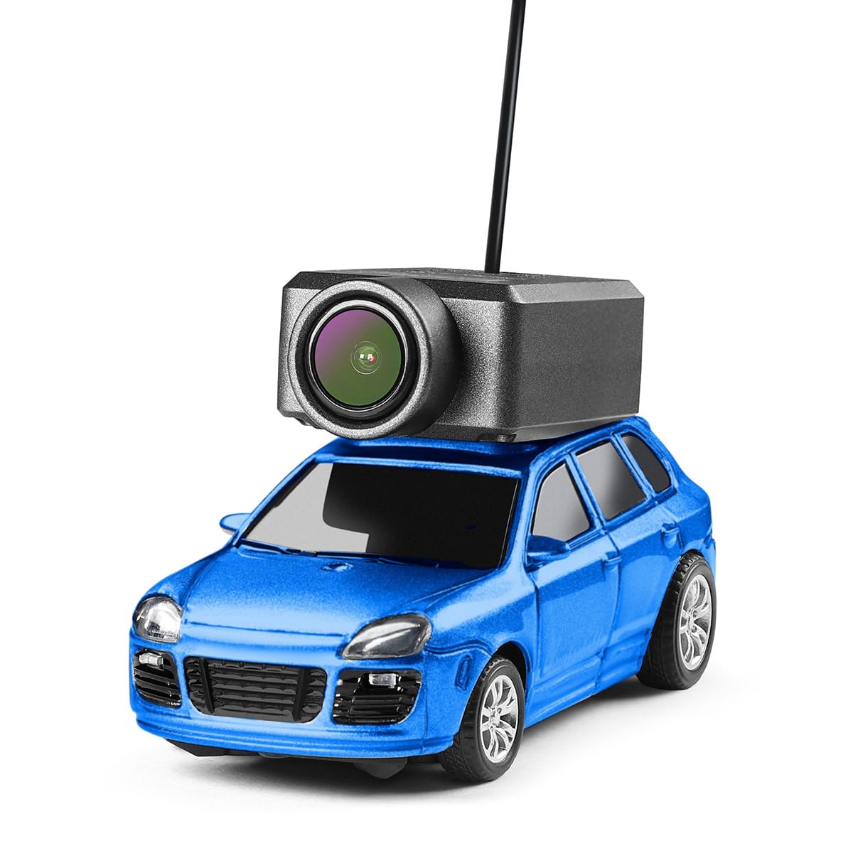 FunXylophy WL 1/64 FPV RC Mini Car, APP-Controlled Fully Proportional RC Car with HD FPV Camera, 3 Speed Modes and LED Lights (RTR Version)