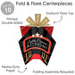 Big Dot of Happiness Red Carpet - Table Decorations - Movie Night Party Fold and Flare Centerpieces - 10 Count