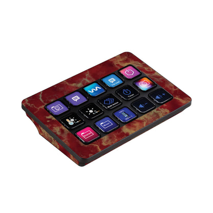 MightySkins Skin Compatible with Elgato Stream Deck MK.2 - Crimson Marble | Protective, Durable, and Unique Vinyl Decal wrap Cover | Easy to Apply