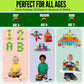Little Vo Magnetic Tiles 100 pcs with 2 Cars, STEM Building Blocks for Kids, Educational Gift, Magnet Construction Toys for Toddlers, School Teacher
