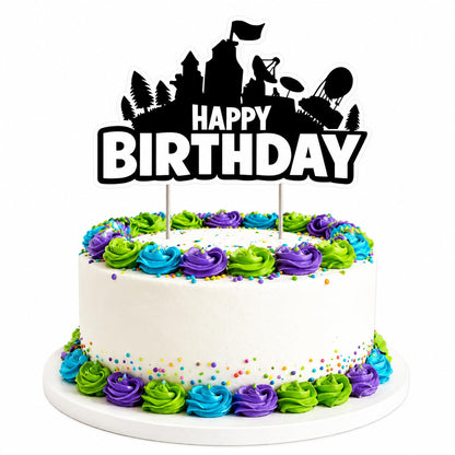 Video Game Birthday Cake Topper 10th Birthday Cake Decoration for Boys Girls Kids