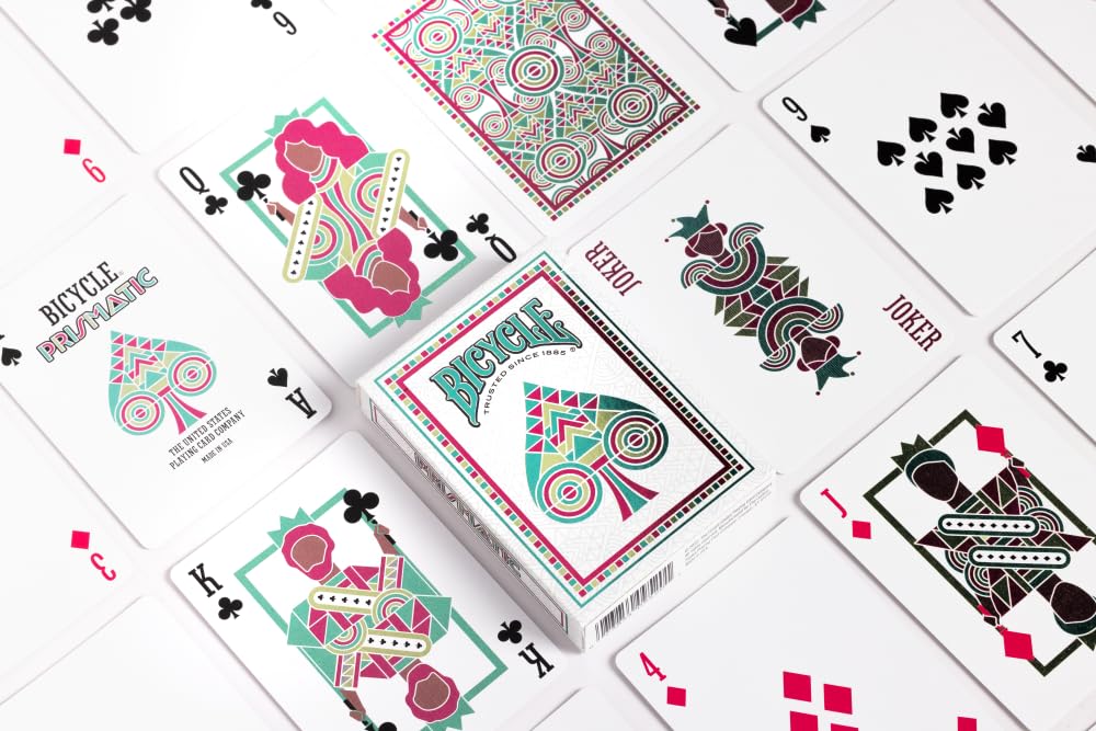 Bicycle Prismatic Playing Cards - Modern, Vibrant Design, Cold Foiling - Perfect for Card Games and Magic Tricks