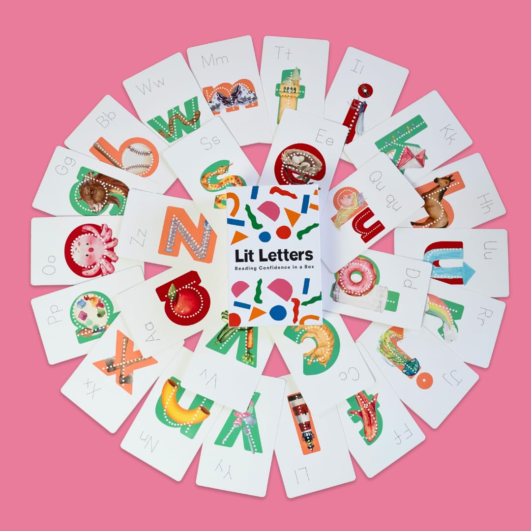 Lit Letters Phonics Flashcards - Preschool ABC Sounds for Early Reading