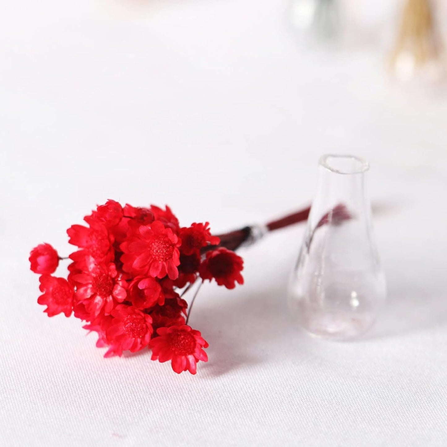 Mini Flower Vase, 1/12 Scale Miniature Dollhouse Accessories Decor, Doll House Mini Flower Bowl Elegant Decoration for Mini Scene, Décor, Decorations