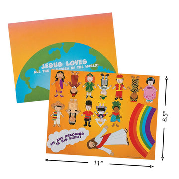 Fun Express Jesus & The Children Magnet Craft Kit - DIY Christian Craft Kids - Perfect Sunday School Church Events Religious Education & Home