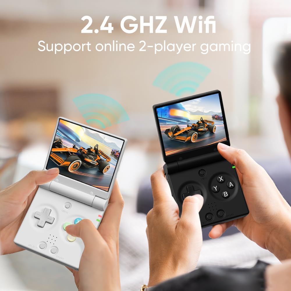 Miyoo Mini Flip Retro Handheld Game Console, 2.8 Inch 750*560 IPS Screen, Portable Linux Emulator Handheld, Gift for Men & Women, Black
