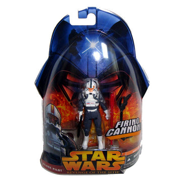 Hasbro Star Wars Episode III 3 Revenge of the Sith CLONE PILOT TROOPER With Firing Cannon Figure #34