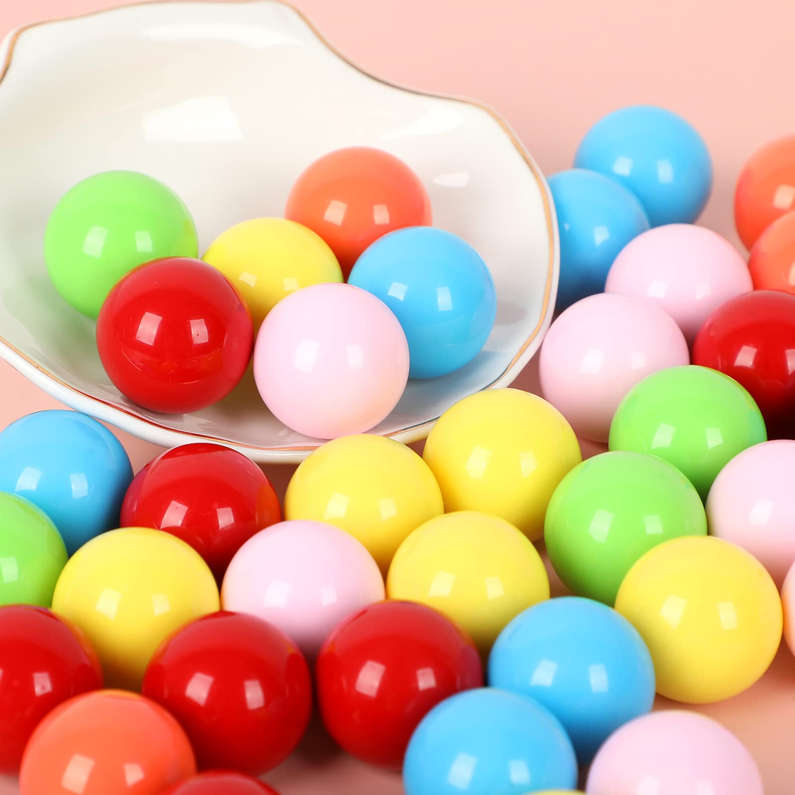 Laviesto Game Replacement Balls,0.91Inch(23mm) Acrylic Solid Color Marbles Balls for Chinese Checkers,Aggravation Game,Marble Games,Board Game DIY