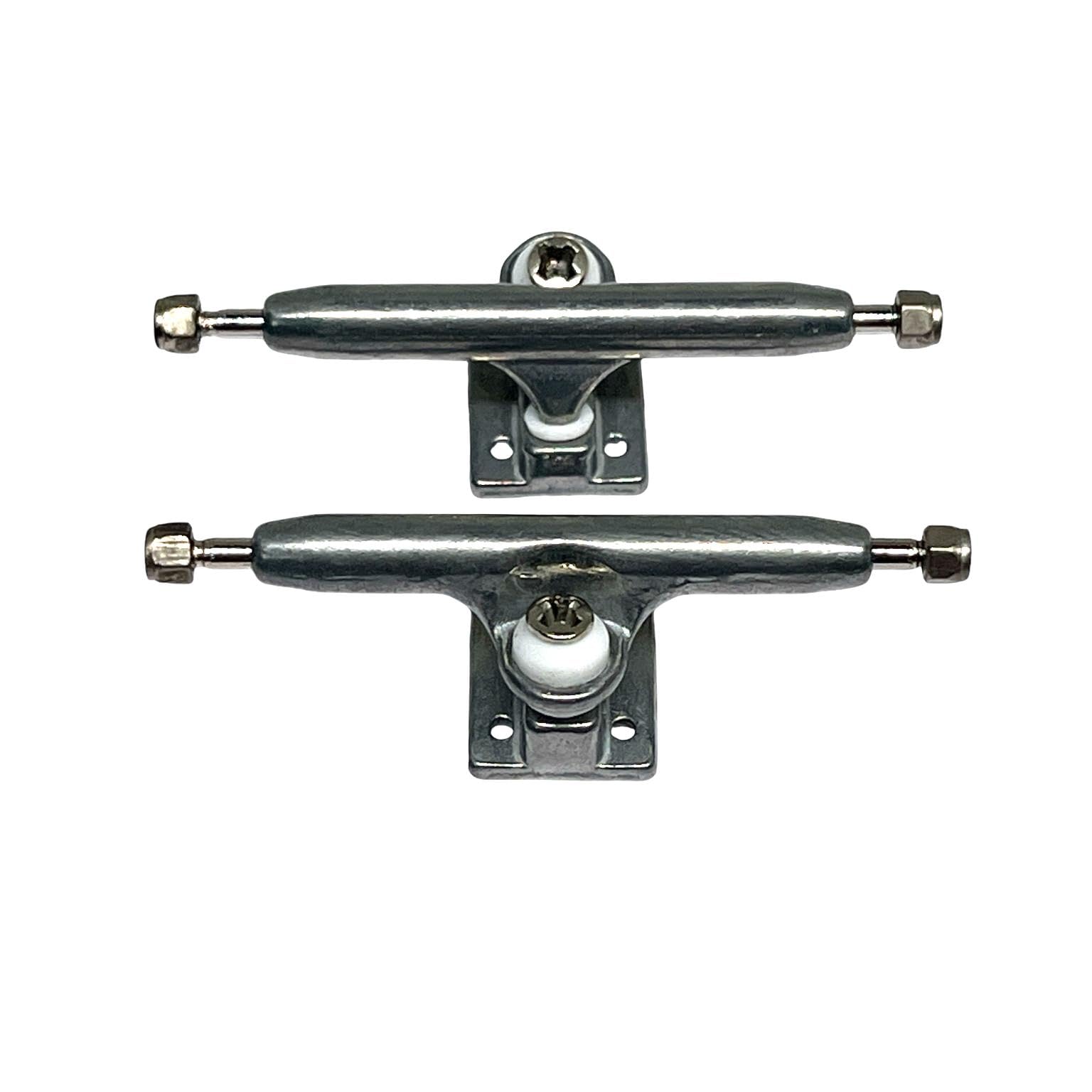 LEEFAI Pro Fingerboard Trucks 29/32/34/36mm G4 -Raw Metal Color-Inverted Kingpin with Hardware (29mm)