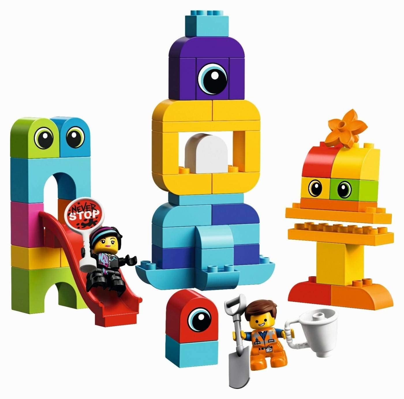 LEGO DUPLO THE LEGO MOVIE 2 Emmet and Lucy’s Visitors from the DUPLO Planet 10895 Building Bricks, 2019 (53 Pieces)