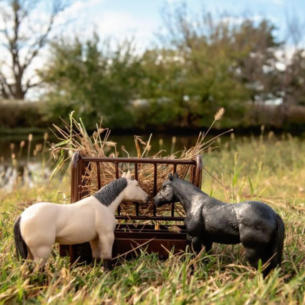 Little Buster Toys Quarter Horse Pack - Black and BuckskinF