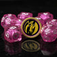 Renegade Game Studios Power Rangers Dice Set - 8-Piece Pink Polyhedral Dice
