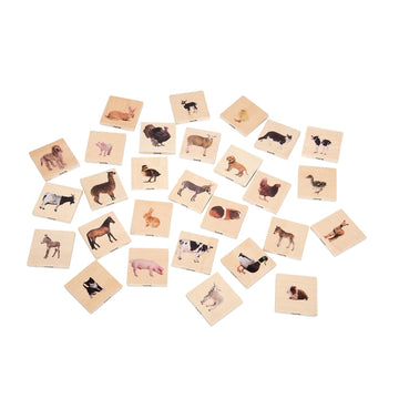 TickiT - 73406 Domestic Animal Family Match - Set of 28 - Real Pictures - Animal Memory Game with Parents and Babies - Animal Matching Game