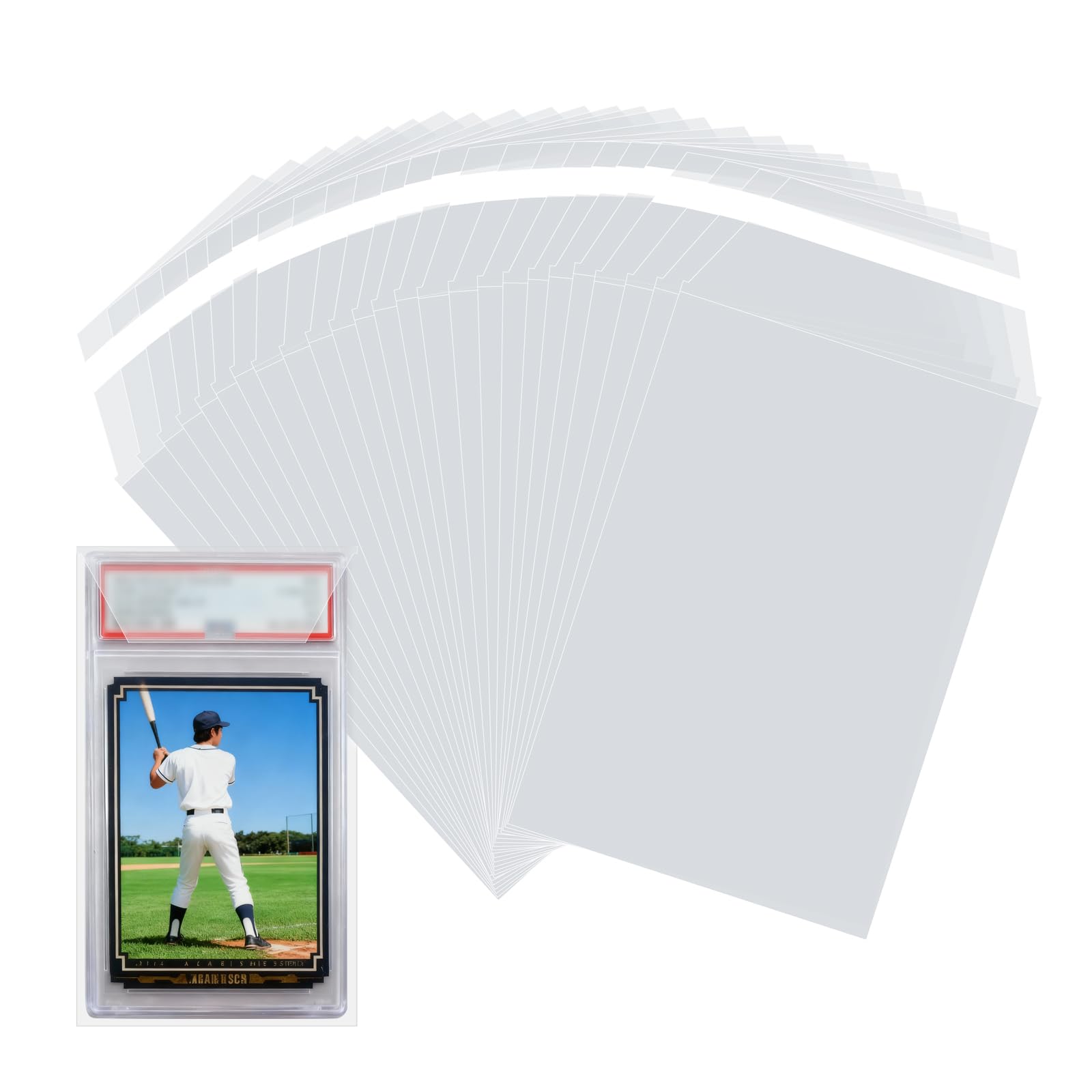 AZUREAL 150P Slab Sleeves for PSA, Clear Card Sleeves, Resealable Graded Card Sleeves for PSA, Trading, Baseball, Basketball, Football and Gaming