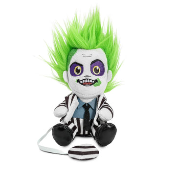 Beetlejuice Officially Licensed Movie Collectible Plush Stuffie - 7.5" Phunny Plush, Beetlejuice (1988) in Striped Suit Shoulder