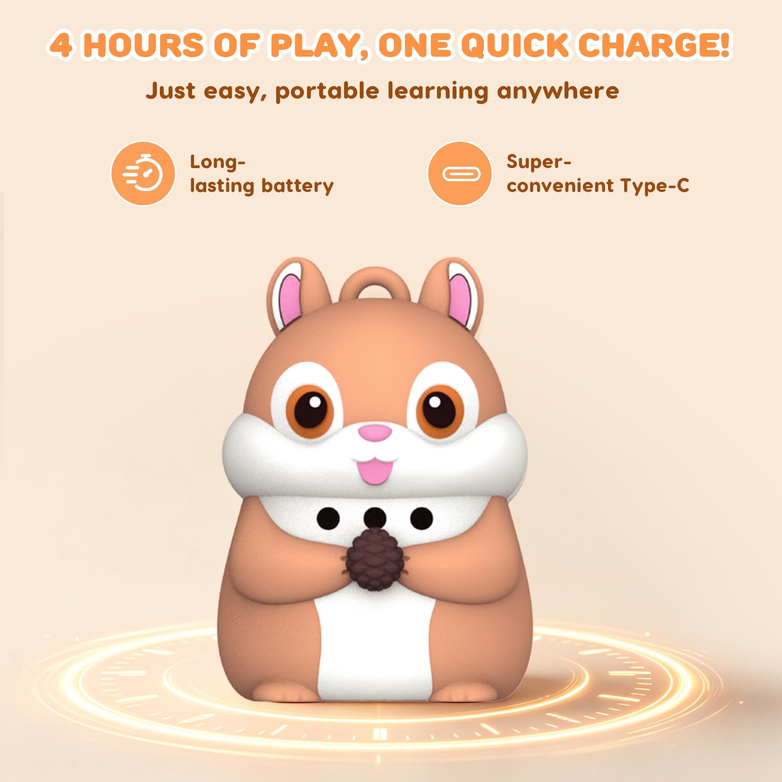 Phonics 55 Double-Sided Flash Cards with Squirrel Talking Pen Set, Over 800 Words Early Educational Learning Toys for Ages 2-6, Interactive Speech