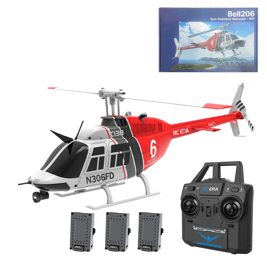 C138 RC Helicopter for Adults, 2.4G 1/30 6CH RC Military Helicopter with 6-axis Gyro 6G/3D Flips & One Key Take Off/Landing Remote Control Airplane