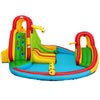 GLACER Inflatable Bounce House w/ 2 Slides, 2 Climbing Walls, Splash Pool, Water Cannon, Basketball Rim, Including Carrying Bag, Repair Kit, Water