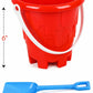 ArtCreativity 6" Beach Bucket and Shovel for Kids (Set of 2) Includes 2 Sand Shovels and 2 Buckets with a Sand Castle Design Inside, Sandcastle