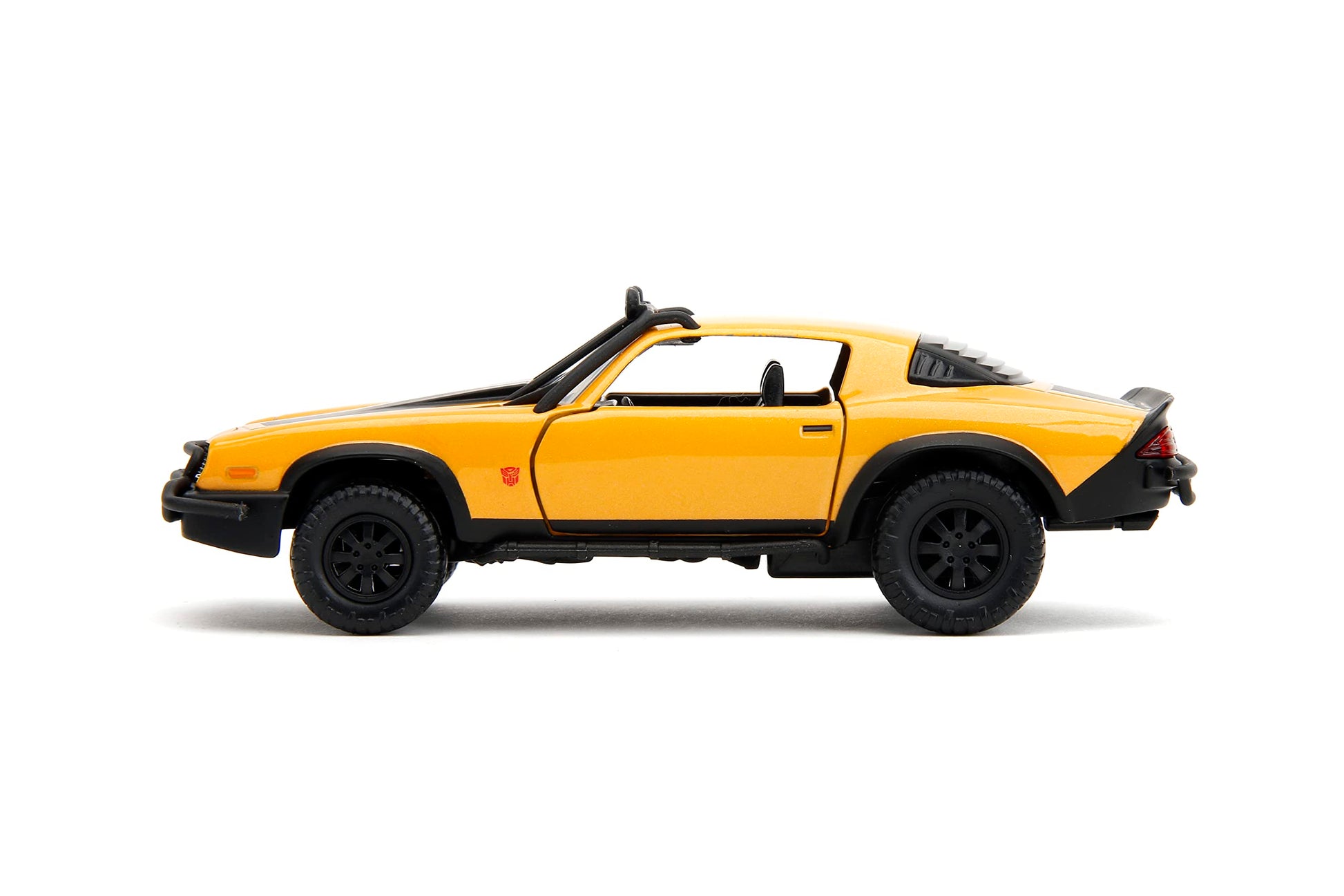 Jada Transformers Rise of The Beast 1:32 1977 Chevy Camaro Bumblebee w/Robot On Chassis Die-Cast Car, Toys for Kids and Adults