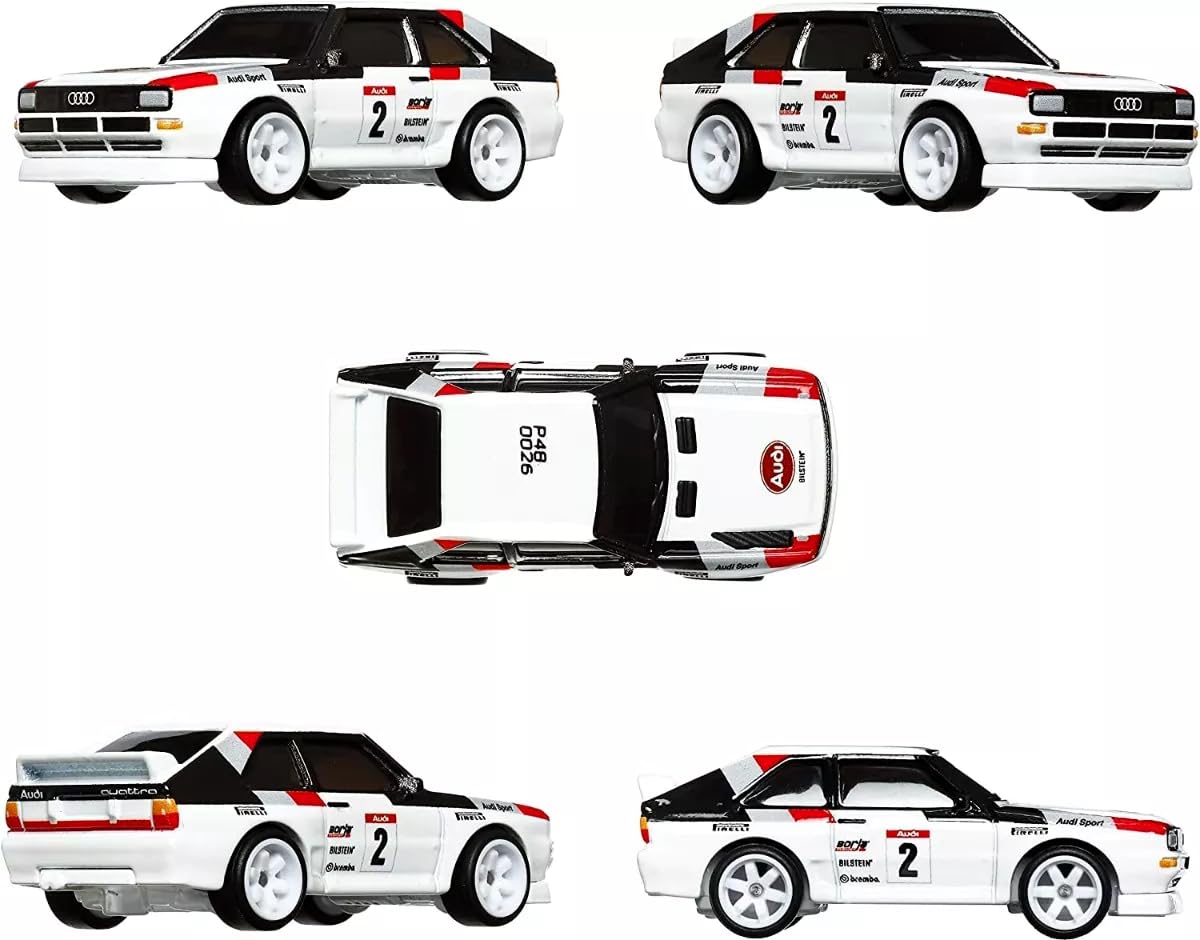 Hot Wheels HCY73 Premium 2 Pack Lancia Rally 037 / '84 Audi Sports Quattro [3 Years and Up] White Mini