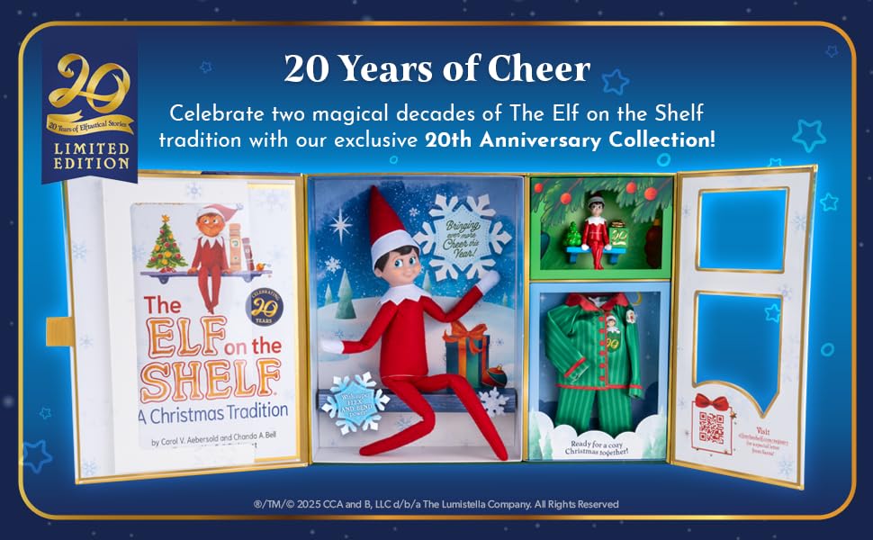 The Elf on the Shelf Brown Eyed Girl Scout Elf with Claus Couture Good Night, Sleep Bright