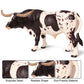 FLORMOON Animal Figures Realistic Texas Longhorn Bull Plastic Early Educational Toys Cupcake Topper Party Gift for Kids 3+ Year Old(Male)
