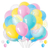 65Pcs Ocean Themed Balloon Kit - Sponge Balloons 12 Inch with Under the Sea Prints And 20m Ribbon for Birthday, Summer, Sponge Party And Balloon Arch